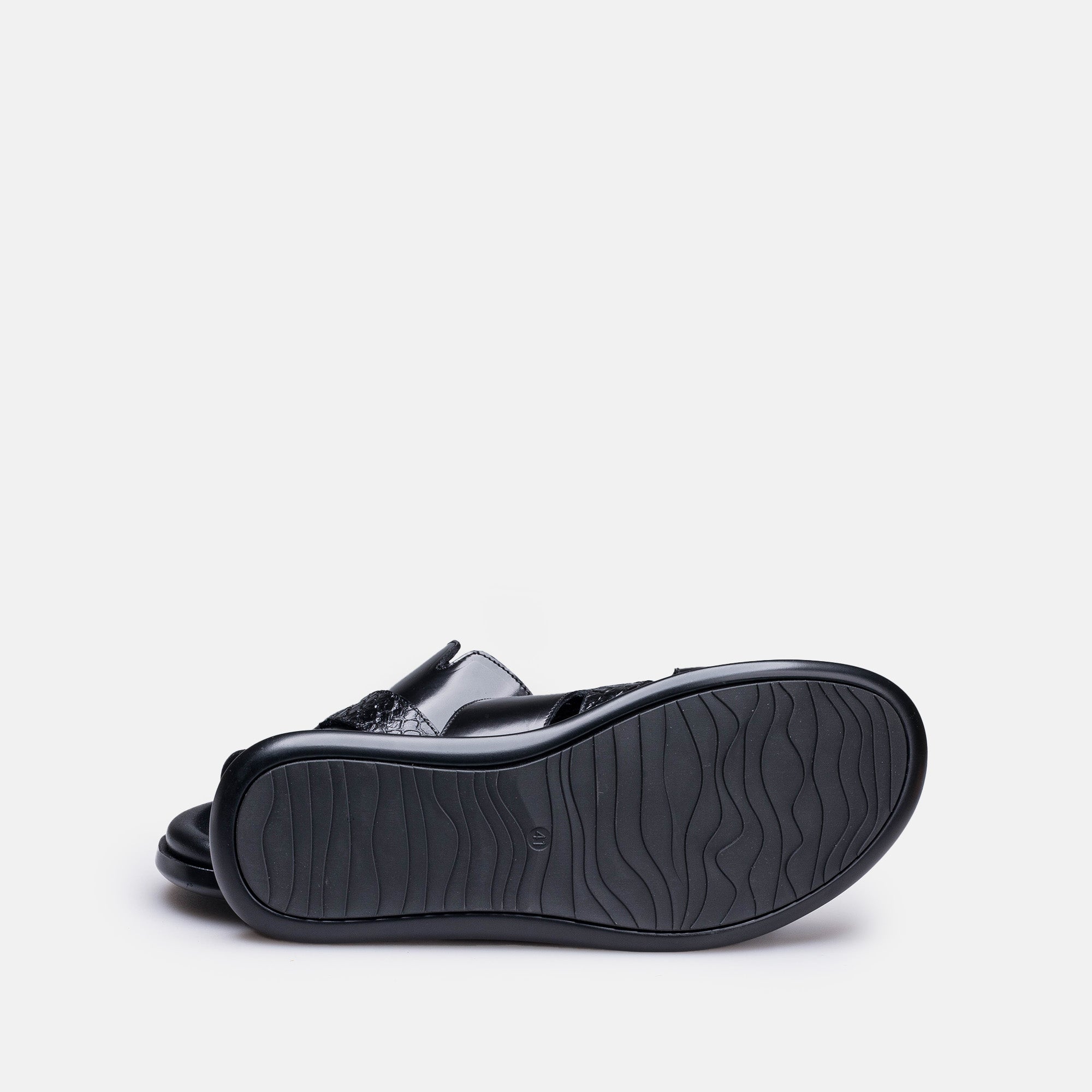 Volzak 5414 Sandale en cuir Démasquable Noir