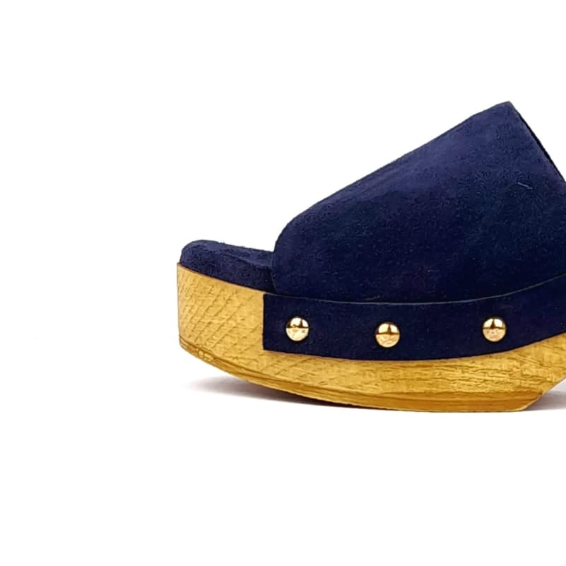 Volzak 50 Sandale en daim Bleu