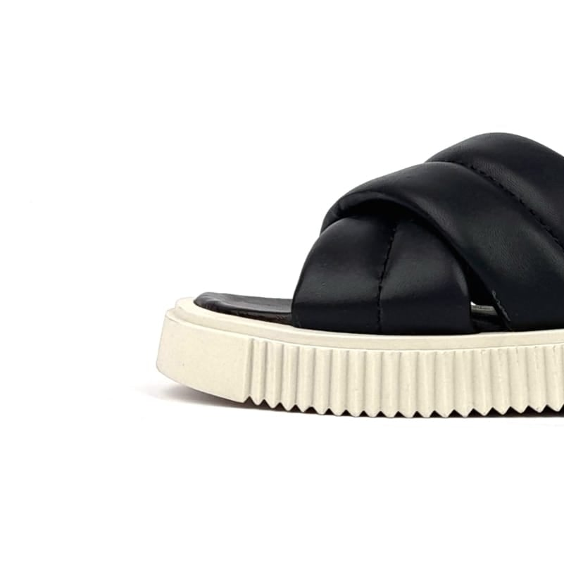 Volzak 129 Sandale en cuir Noir