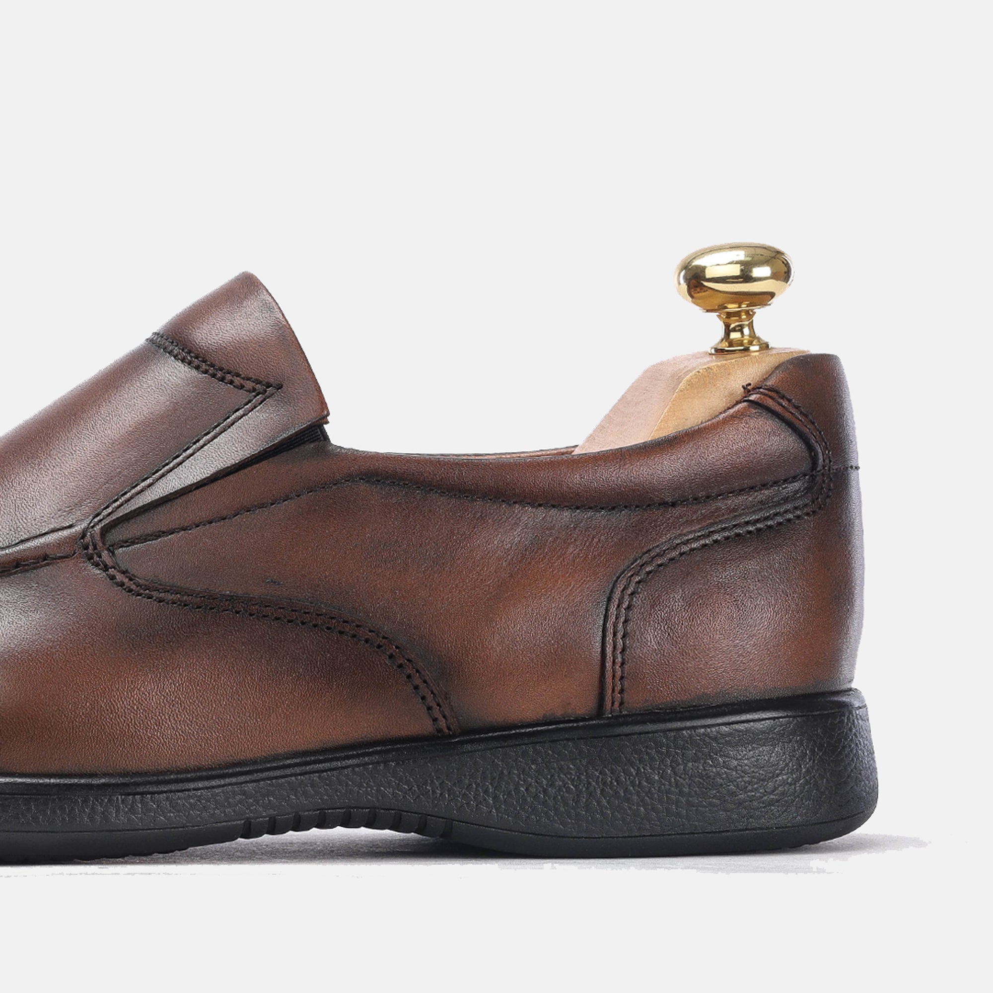 Volzak 5163 chaussure cuir marron vintage