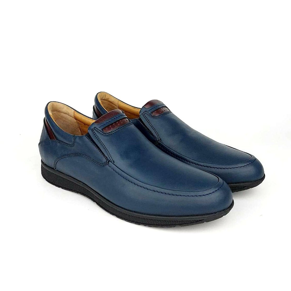 ''726 chaussure en cuir bleu