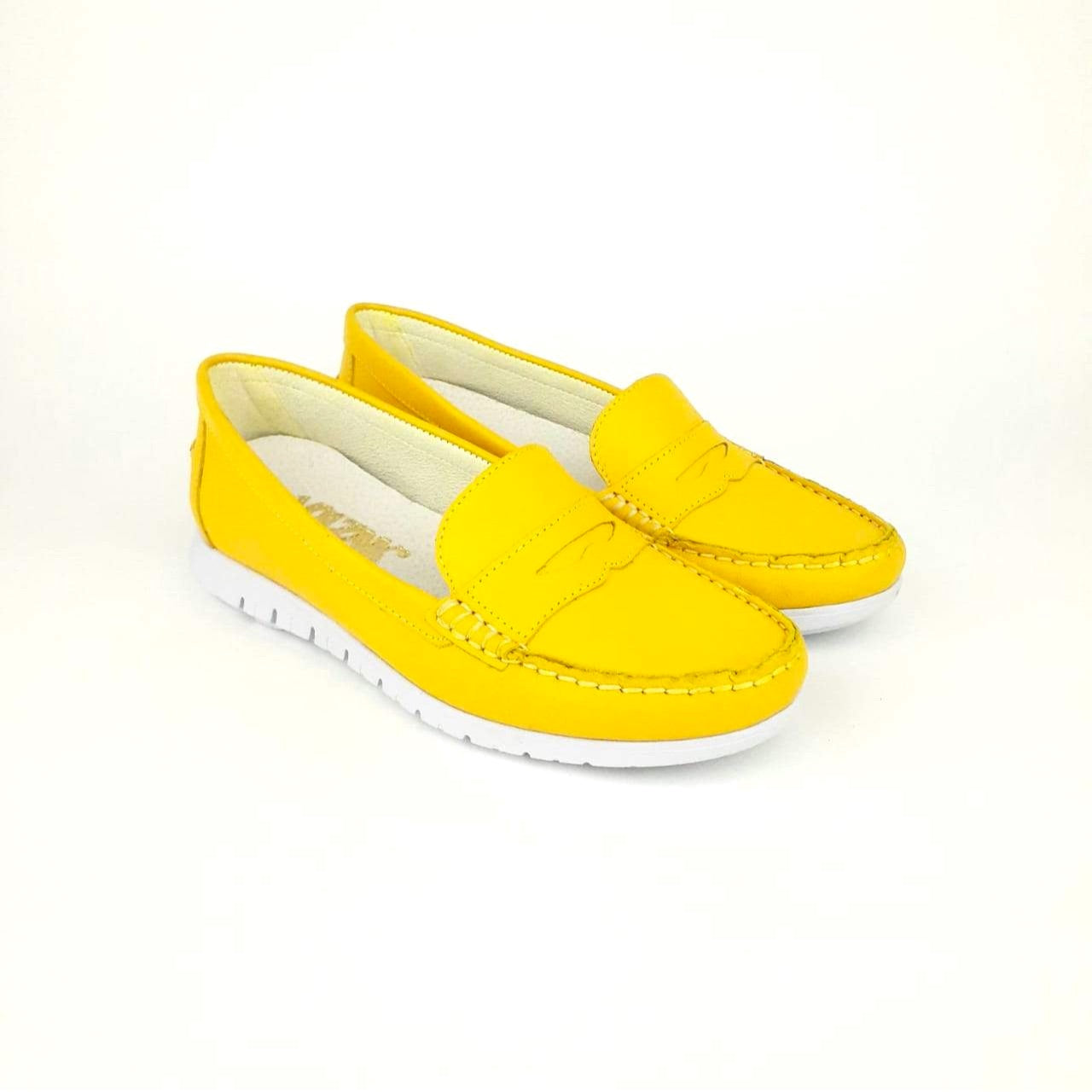 Volzak 180 Mocassin en cuir Moutarde