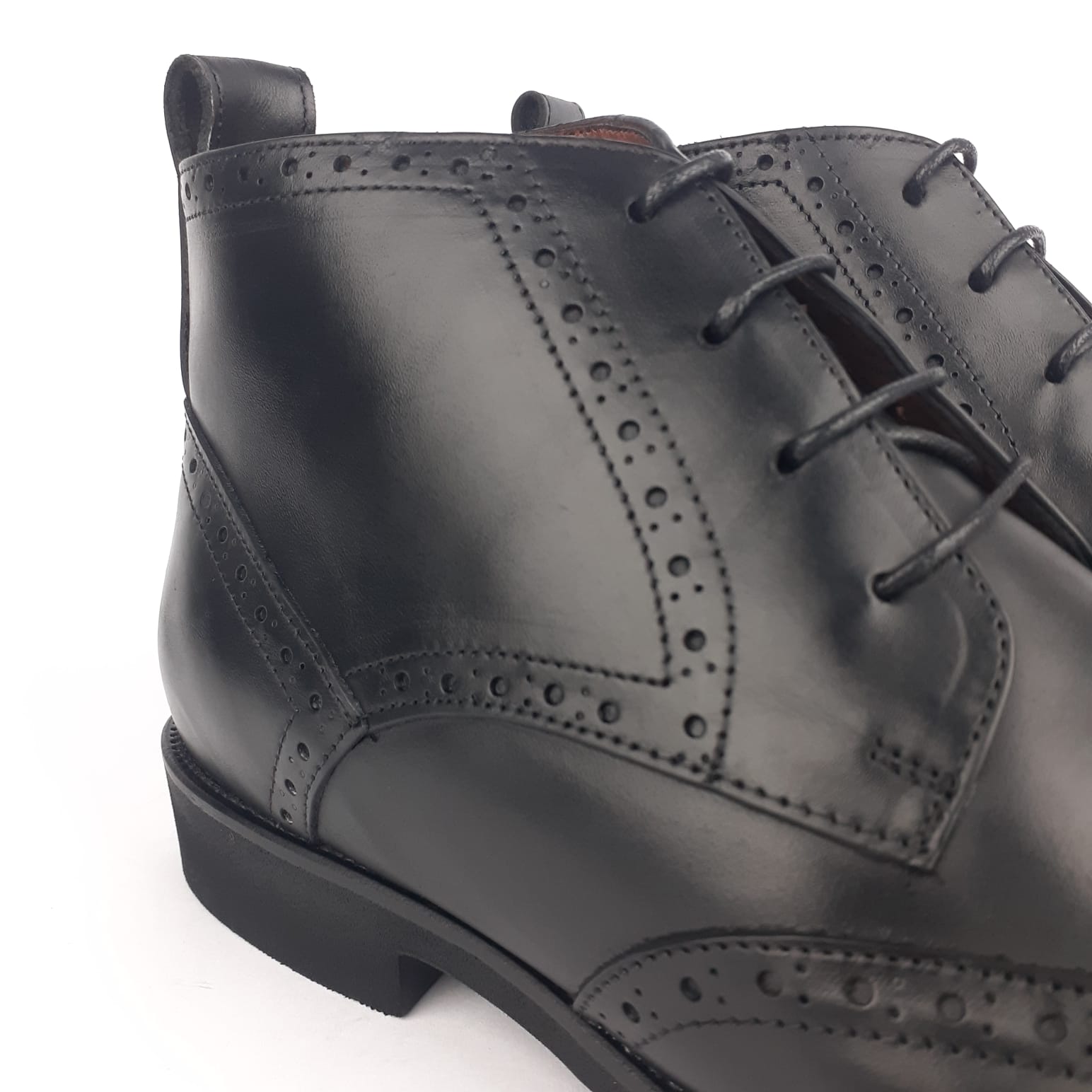 1290 Bottine en cuir noir