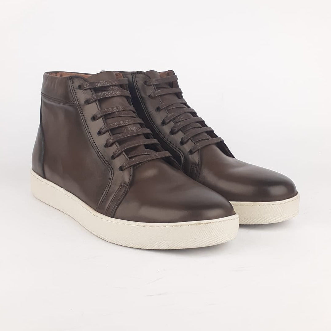 1287 S Bottine en cuir marron