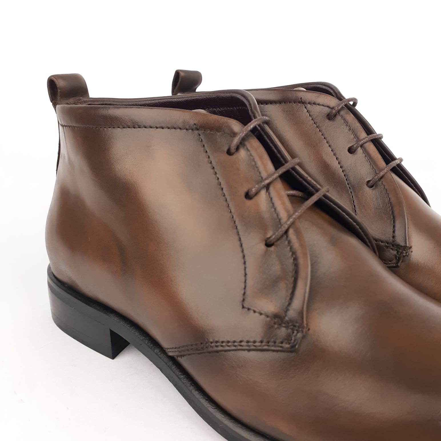 Volzak 1301 Bottine en cuir Marron vintage