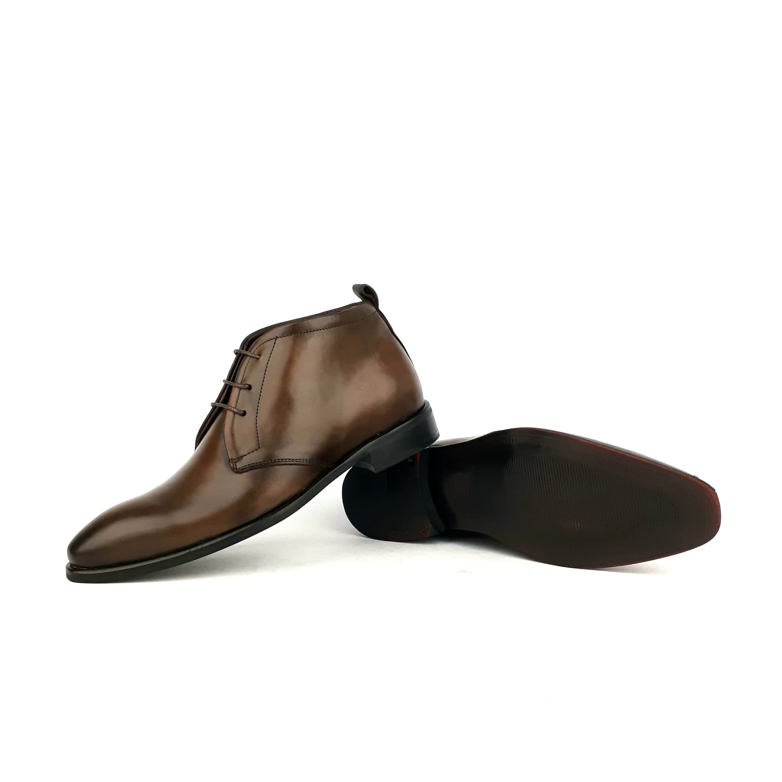 Volzak 1301 Bottine en cuir Marron vintage