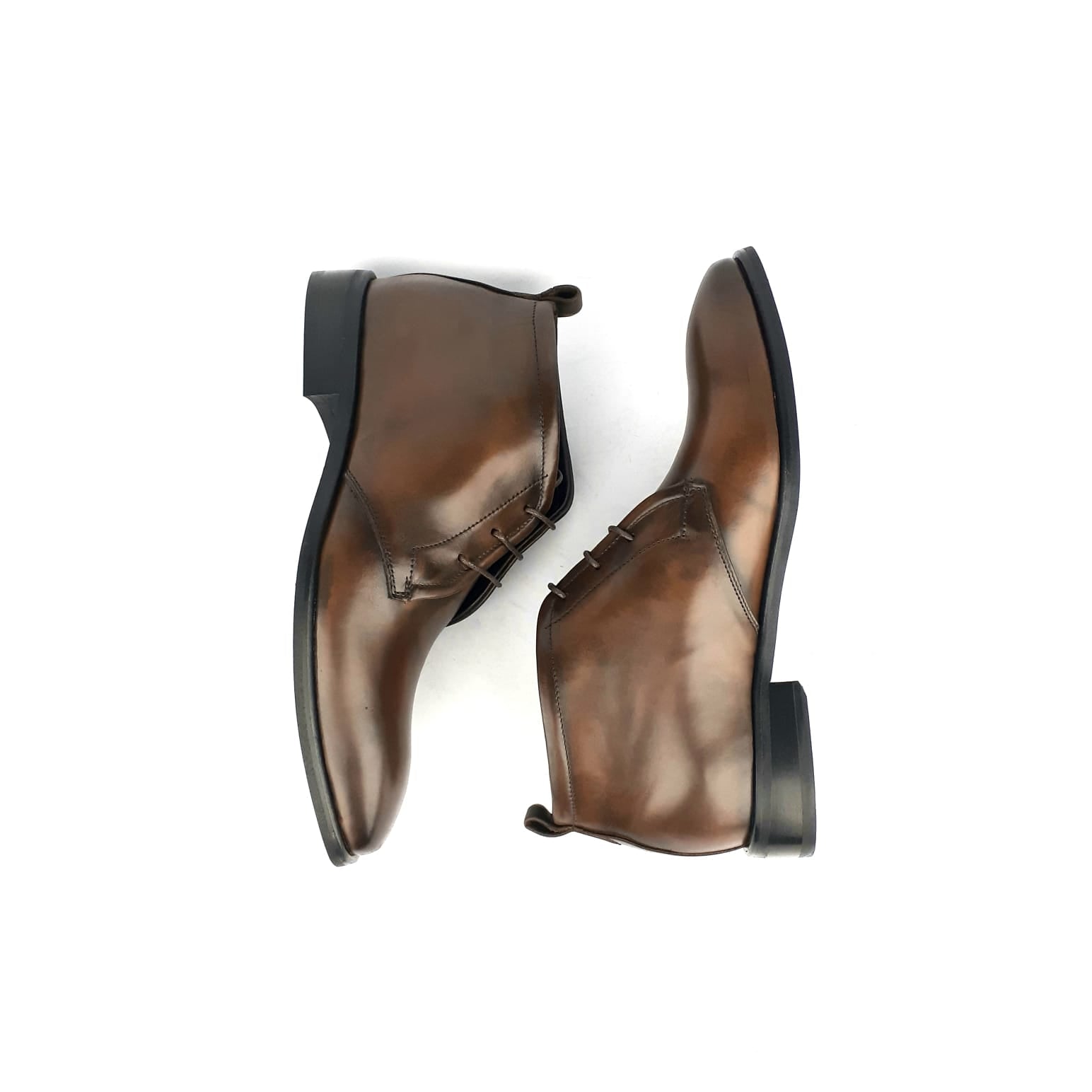 Volzak 1301 Bottine en cuir Marron vintage