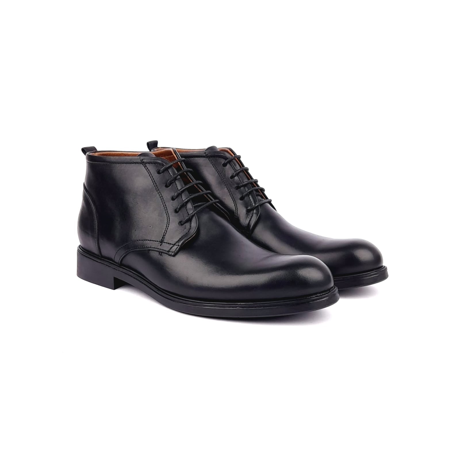 Volzak 6035 Black Leather Ankle Boot