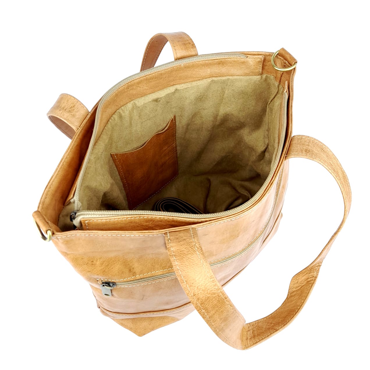 F78 Sac à Main En Cuir traditionnel Sable