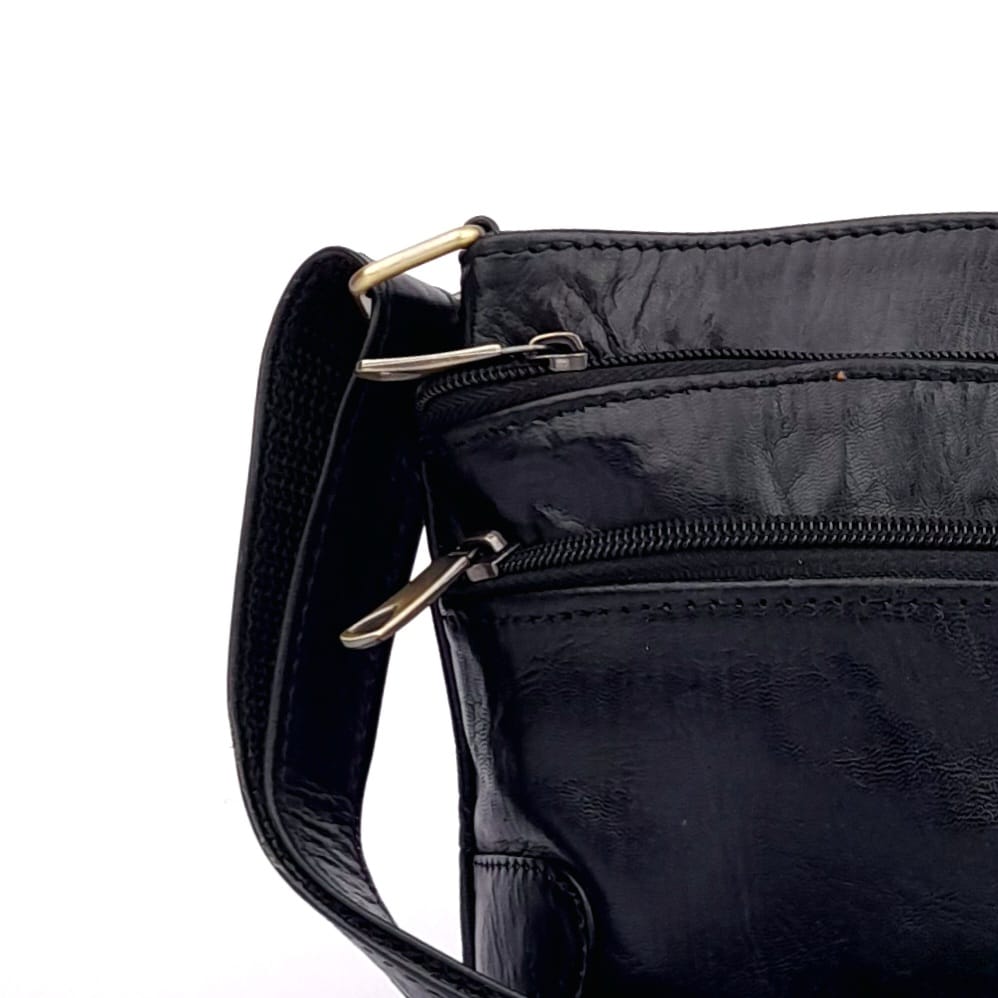 A63 Sac Femme En Cuir traditionnel Noir