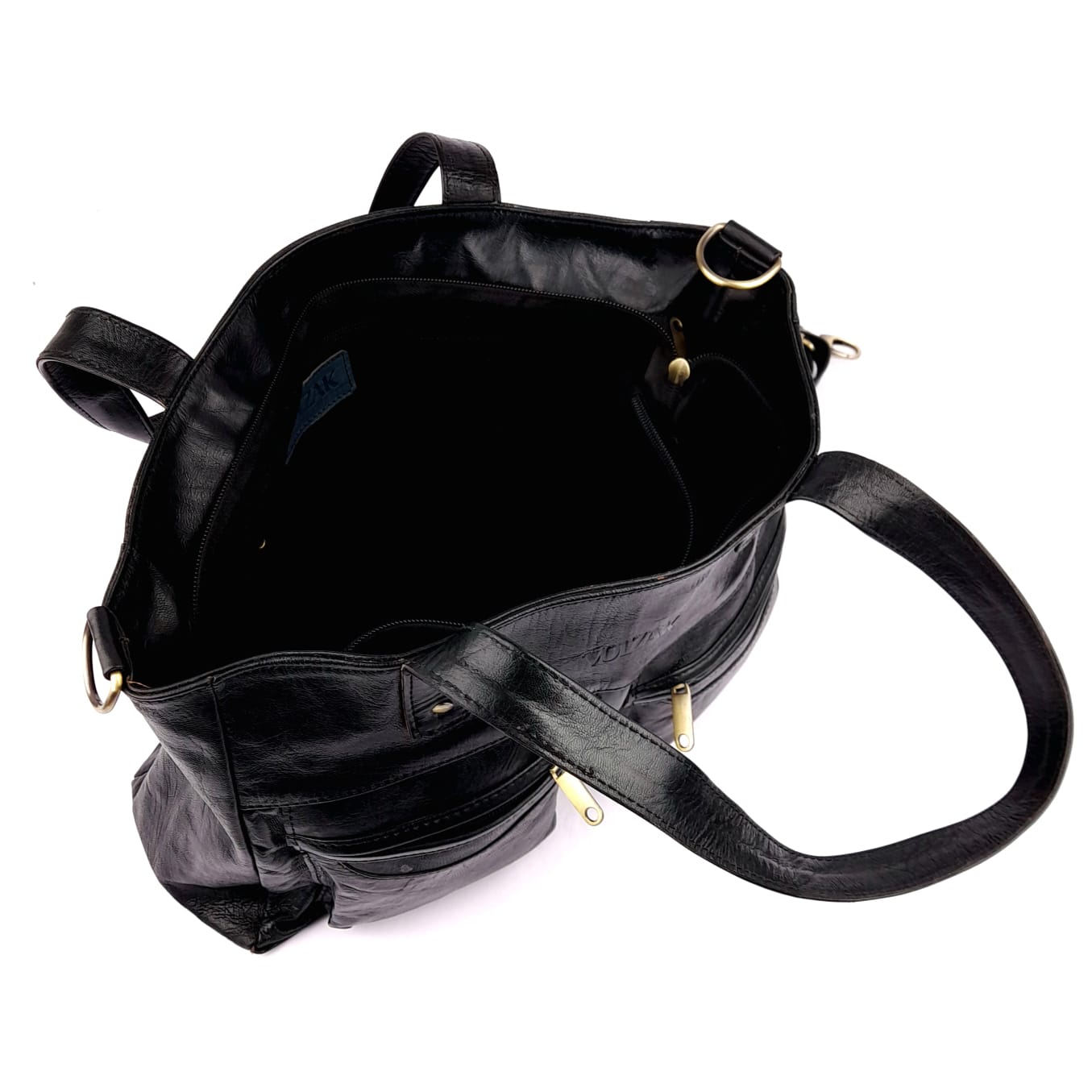 حقيبة A74 نسائية من الجلد المغربي الأسود