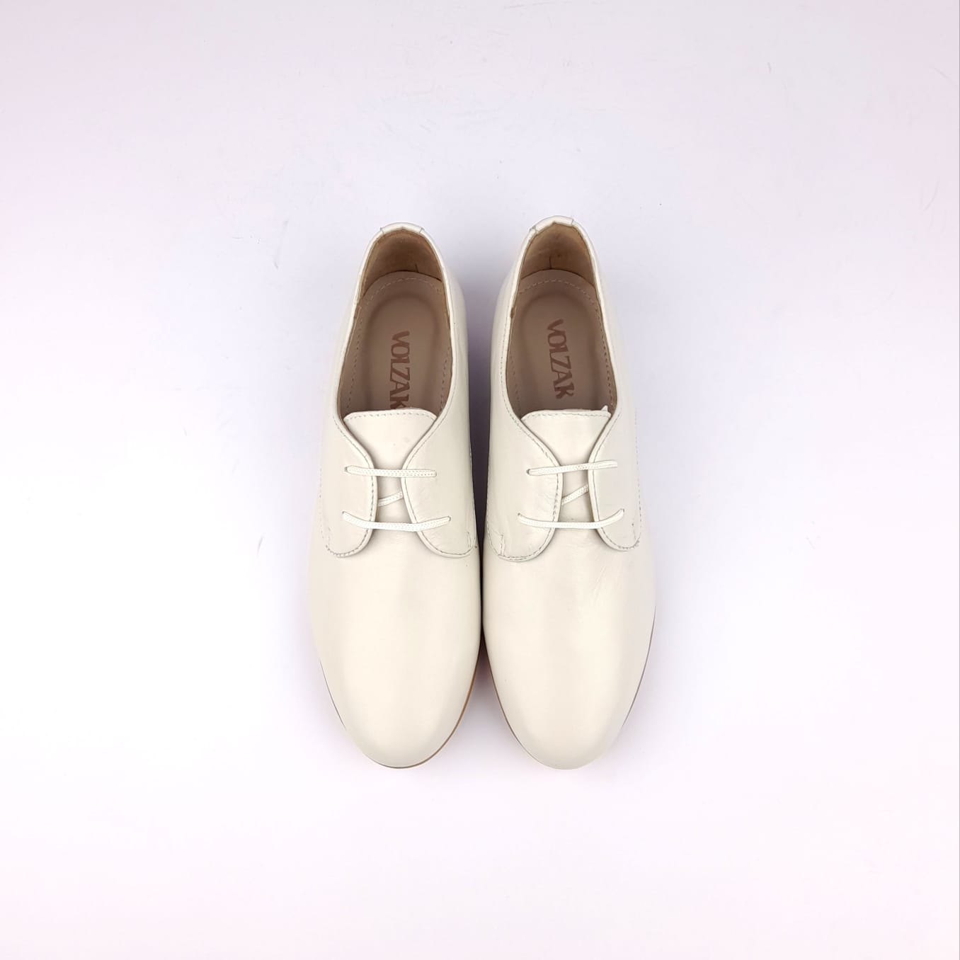 ''125 Chaussure en cuir Blanc
