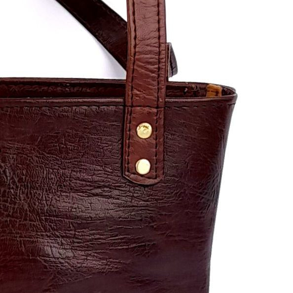 حقيبة A64 نسائية من الجلد المغربي باللون البني