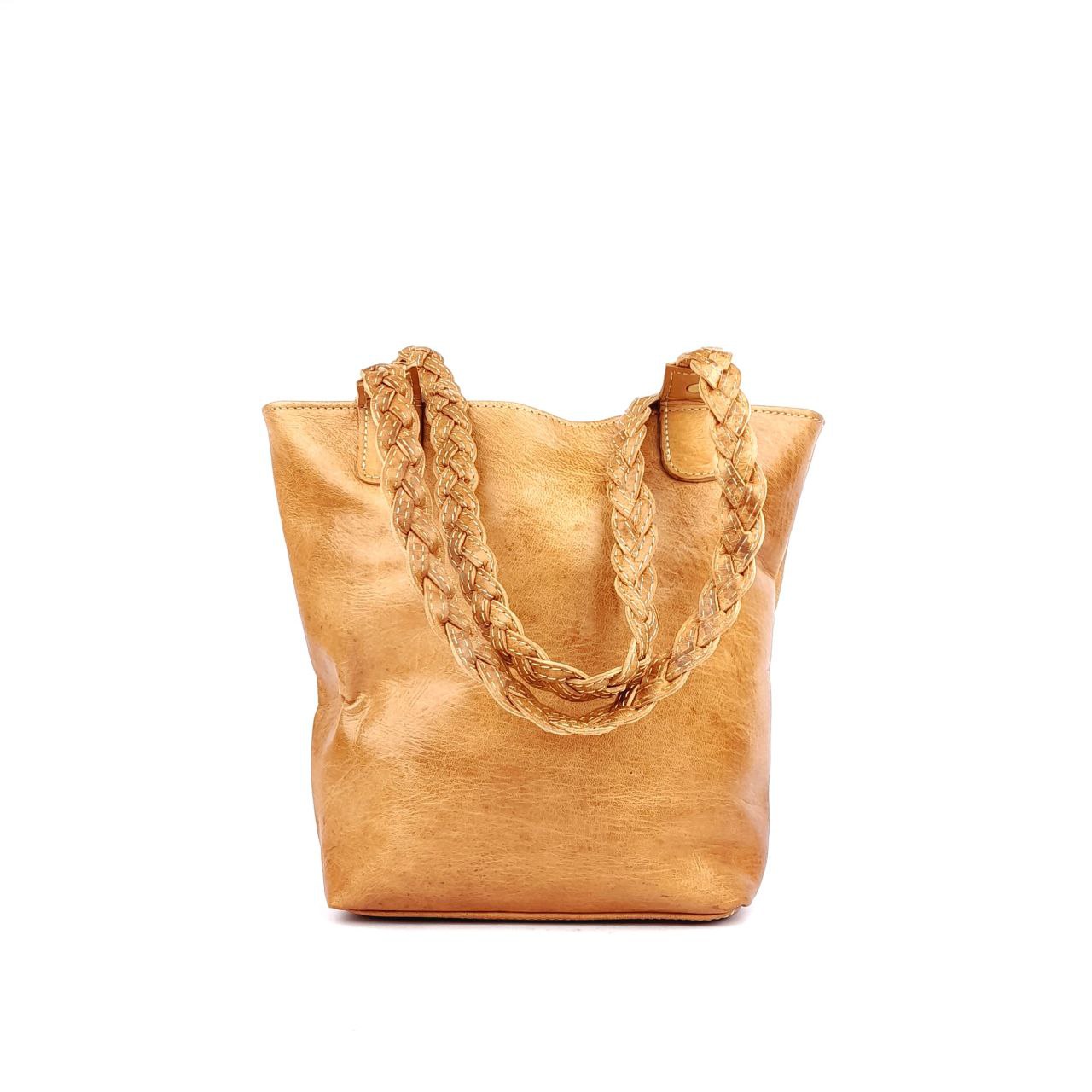 A76 Sac Femme En Cuir traditionnel Sable