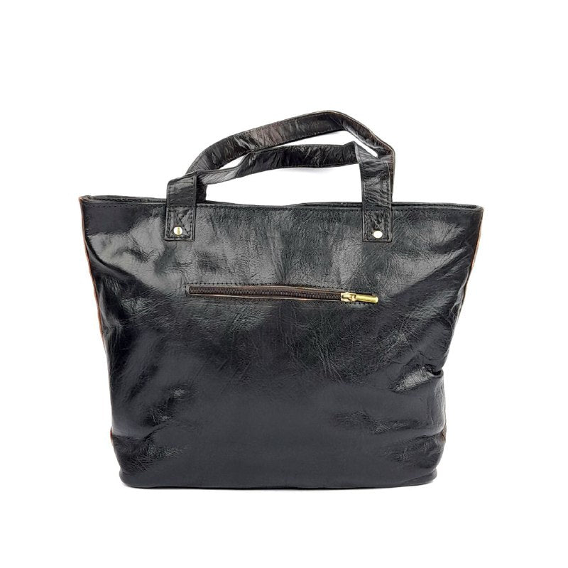 D34 Sac à Main En Cuir traditionnel Noir