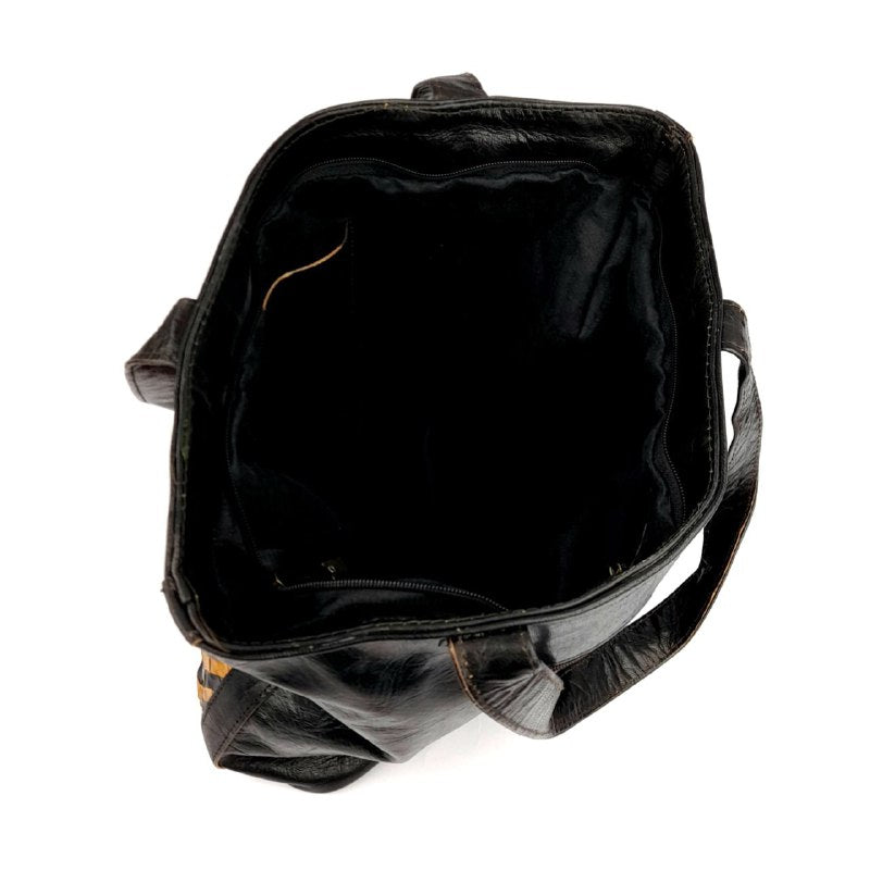 D34 Sac à Main En Cuir traditionnel Noir