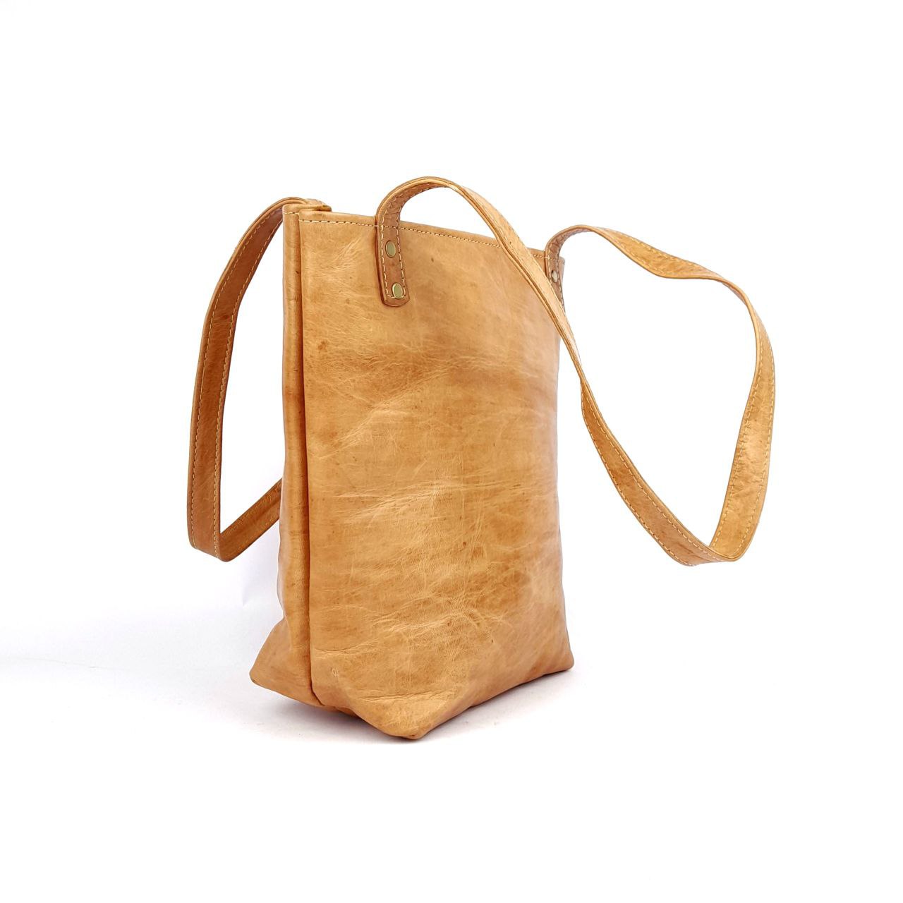 A64 Sac Femme En Cuir traditionnel Sable