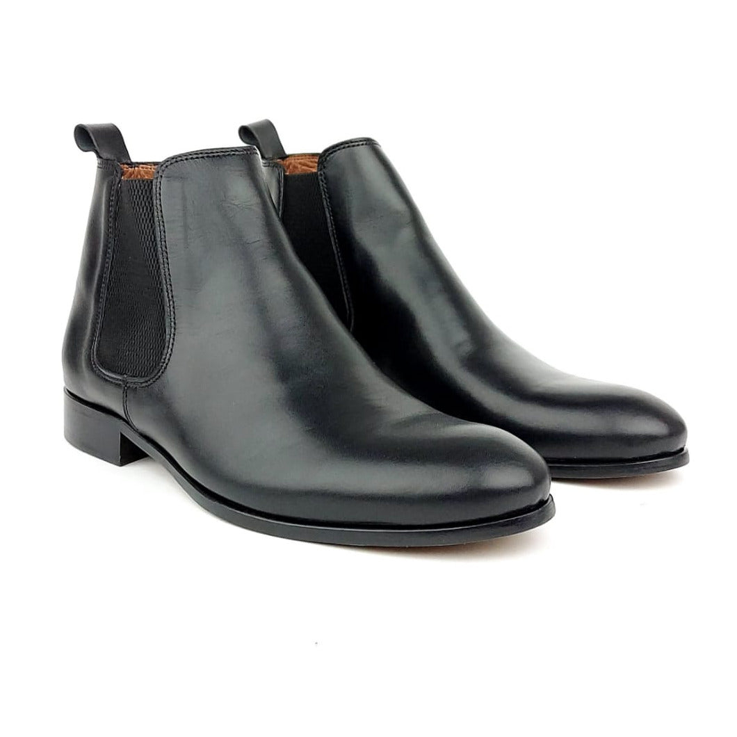 Volzak 1094 botte en cuir noir