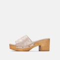 ''50 Gold Suede Sandal