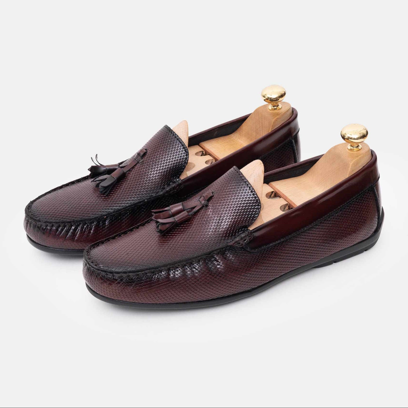 Volzak 5140 Mocassin en cuir Démasquable Bordeaux