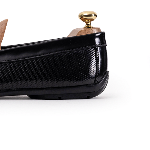 Volzak 5140 Mocassin en cuir Démasquable noir