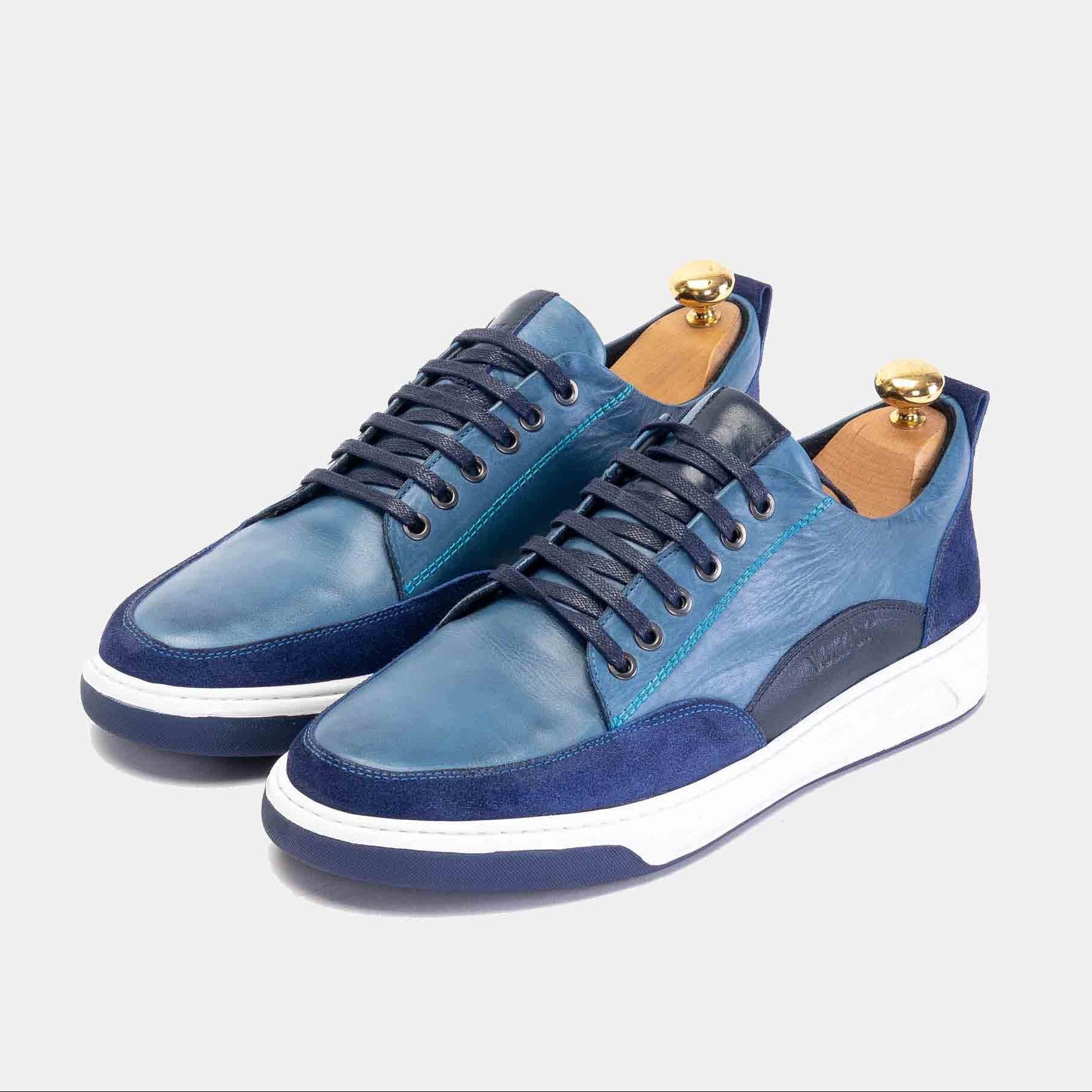 Volzak 6021 Leather Sneakers Sky Blue