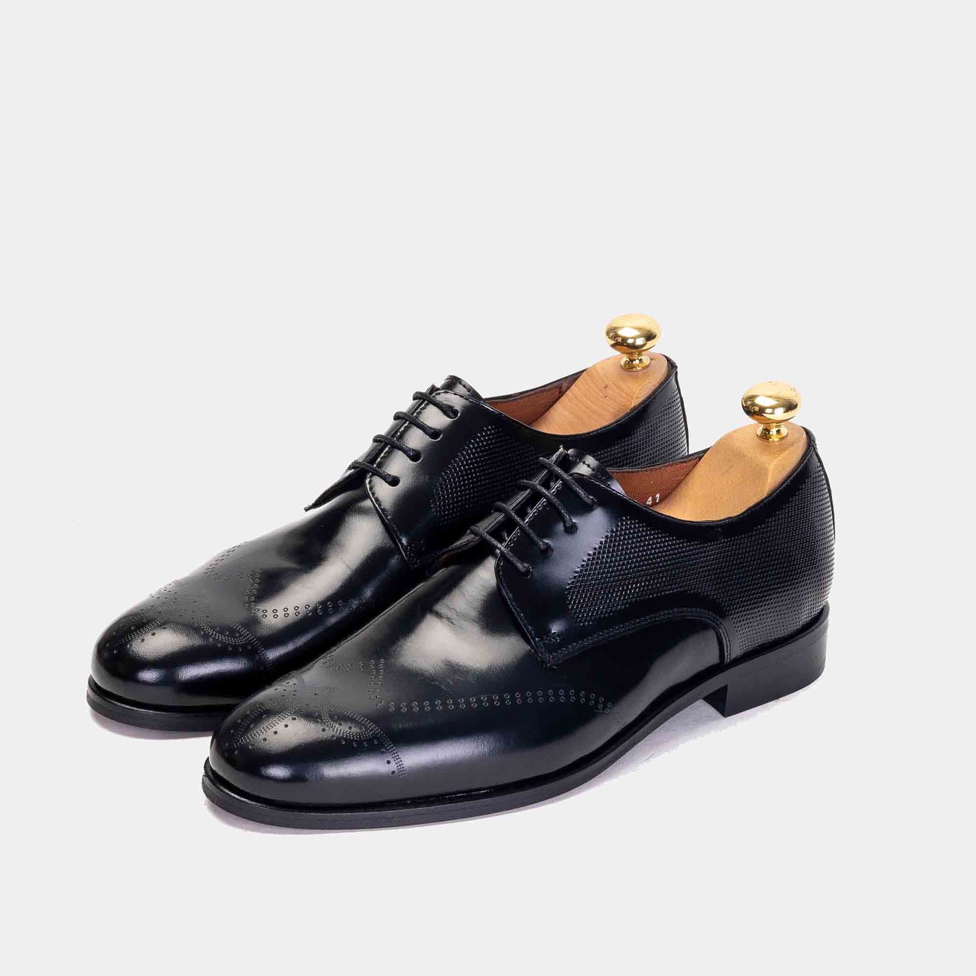 6085 Chaussure cuir Démasquable Noir