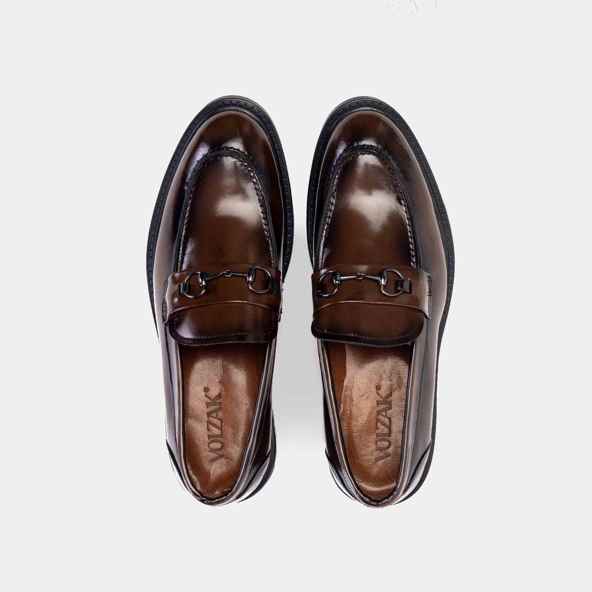 .6089 Chaussure cuir démasquable Marron Vintage