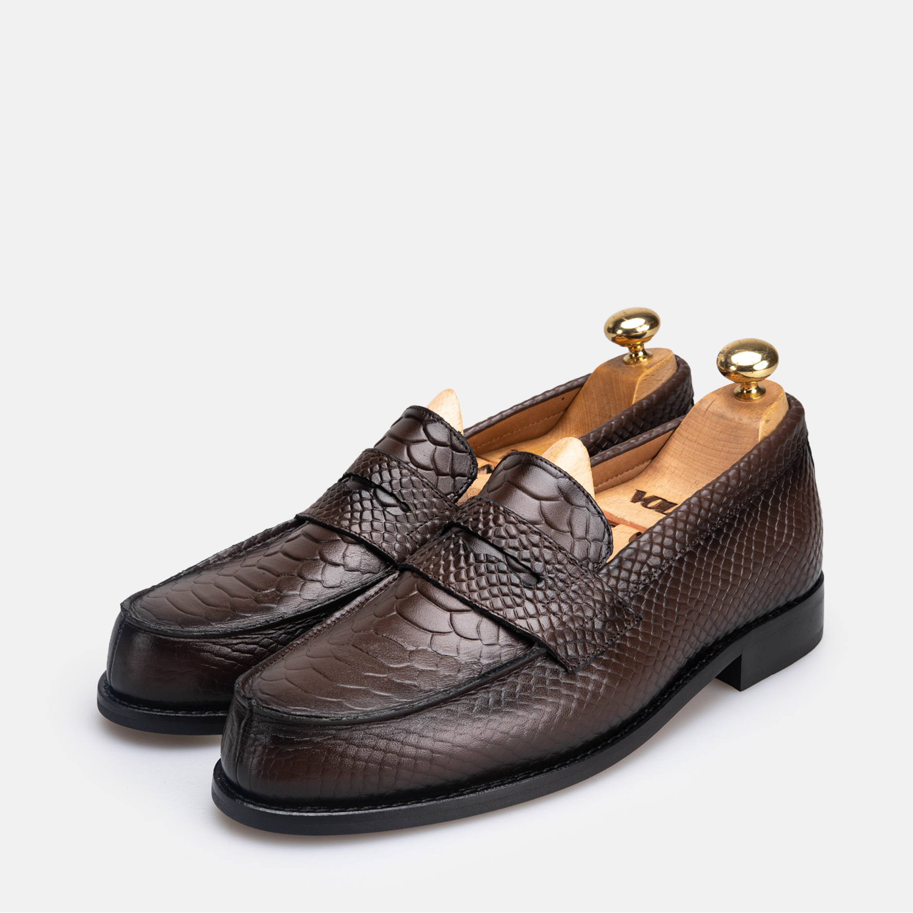 Volzak 5533 chaussure en cuir Marron Croco