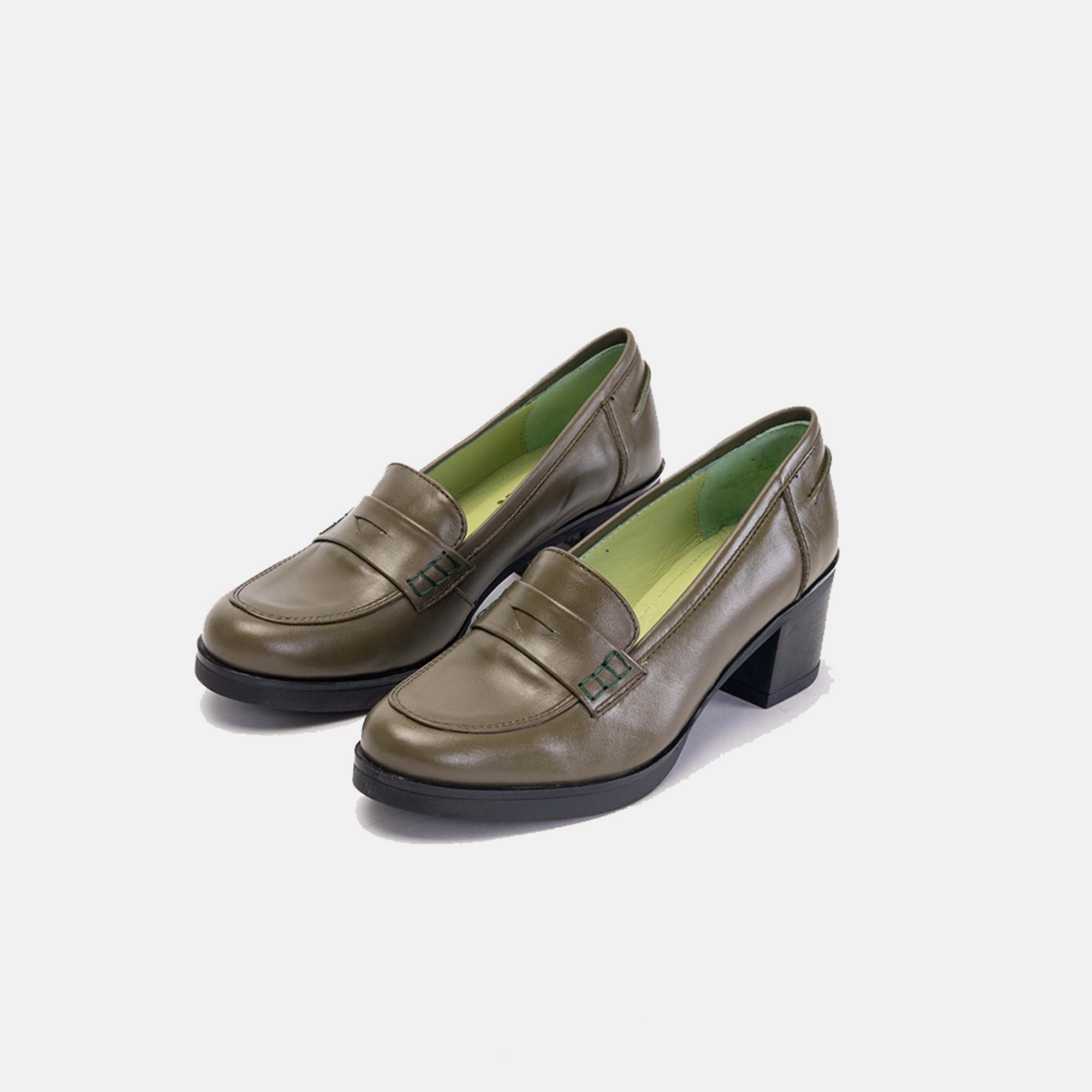 ''806 chaussure en cuir Vert