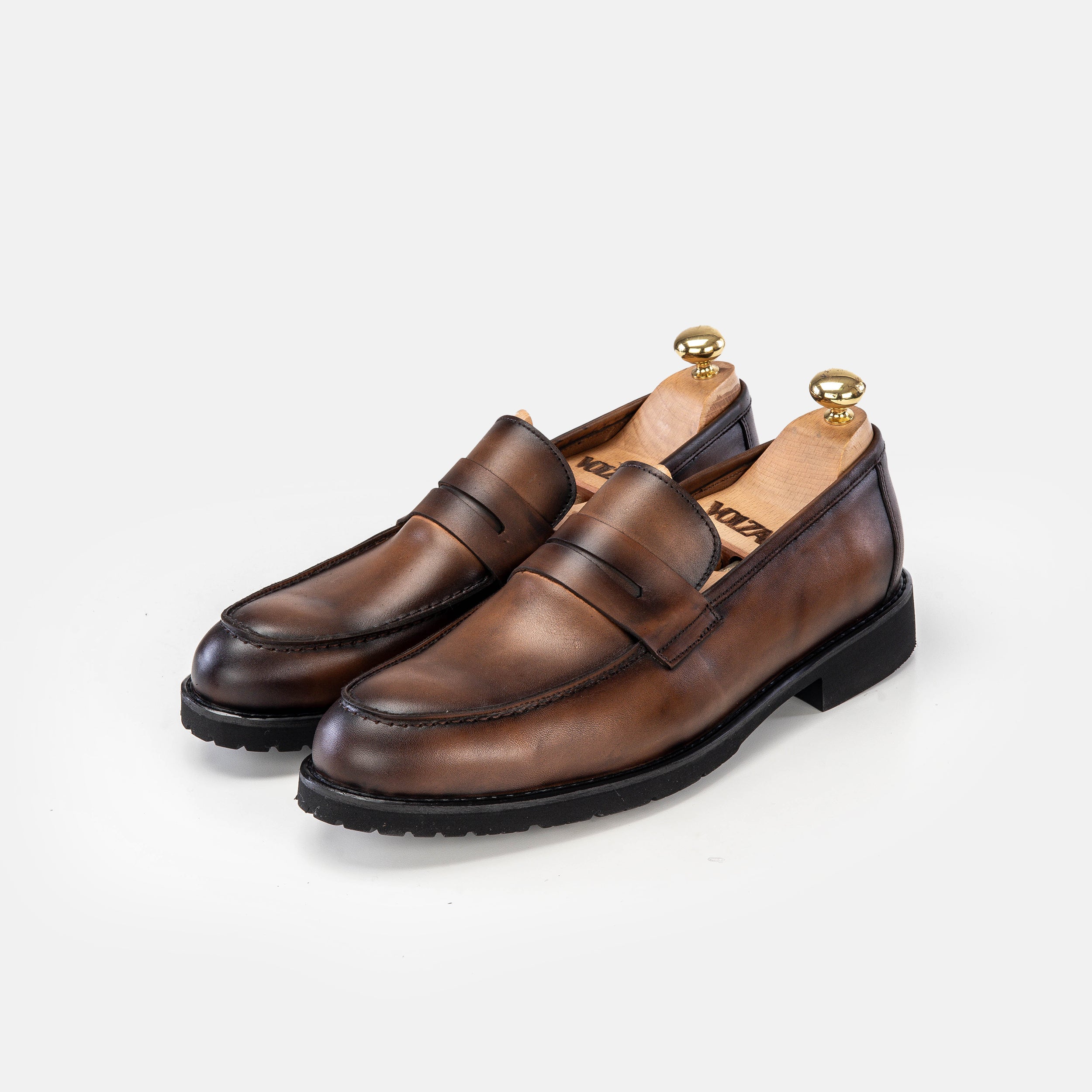'''5164 chaussure en cuir marron vintage