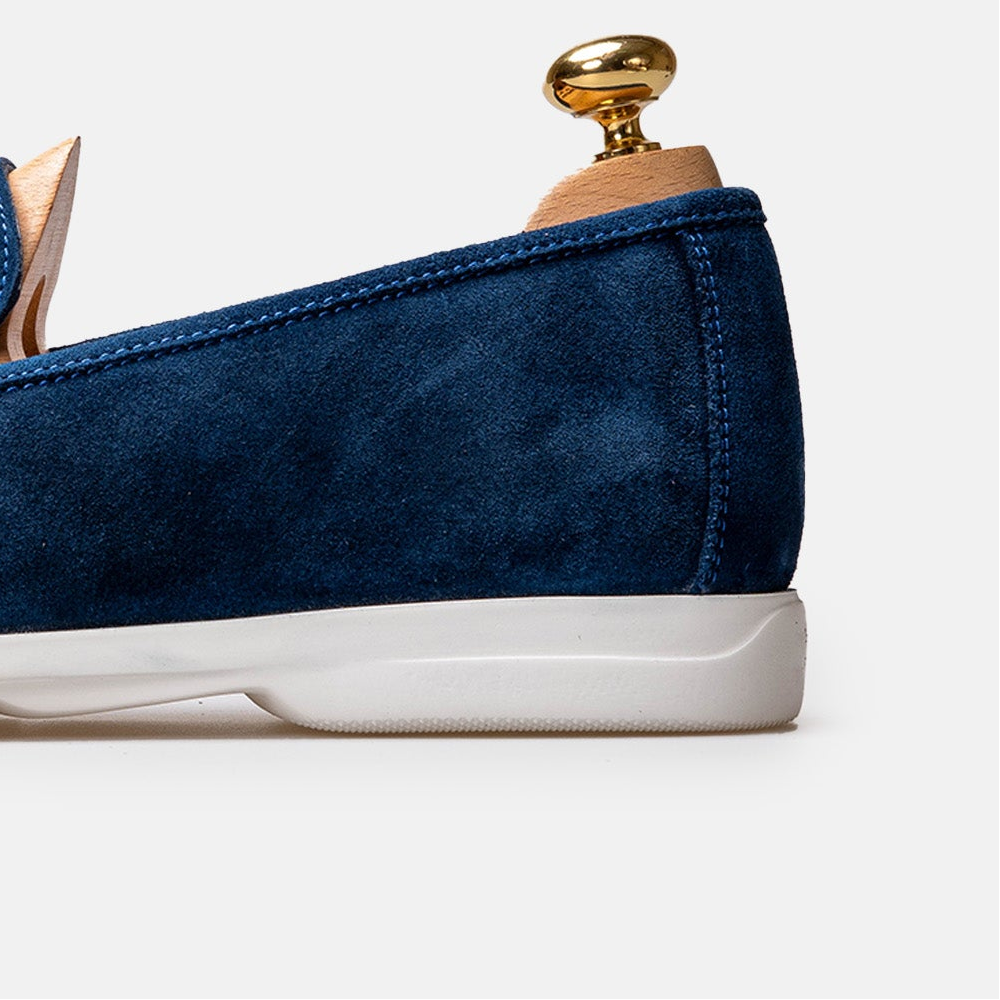 Volzak 3062 Mocassin en daim Bleu