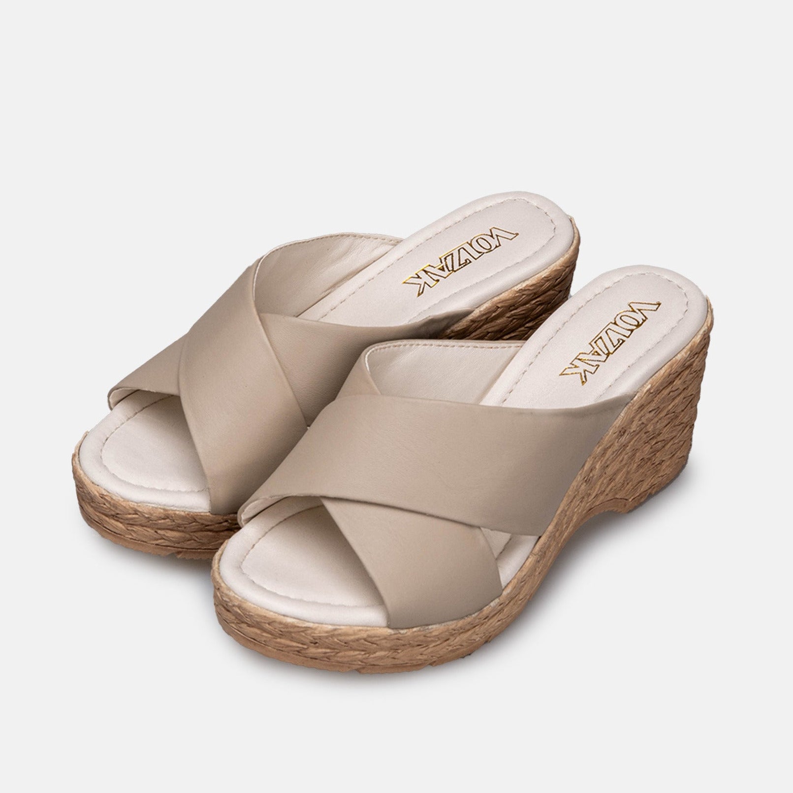 Volzak 149 Sandale en cuir Beige