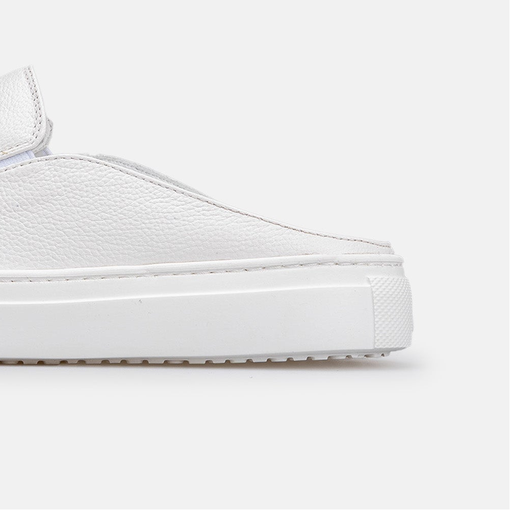 Volzak 301 Mule en cuir Blanc