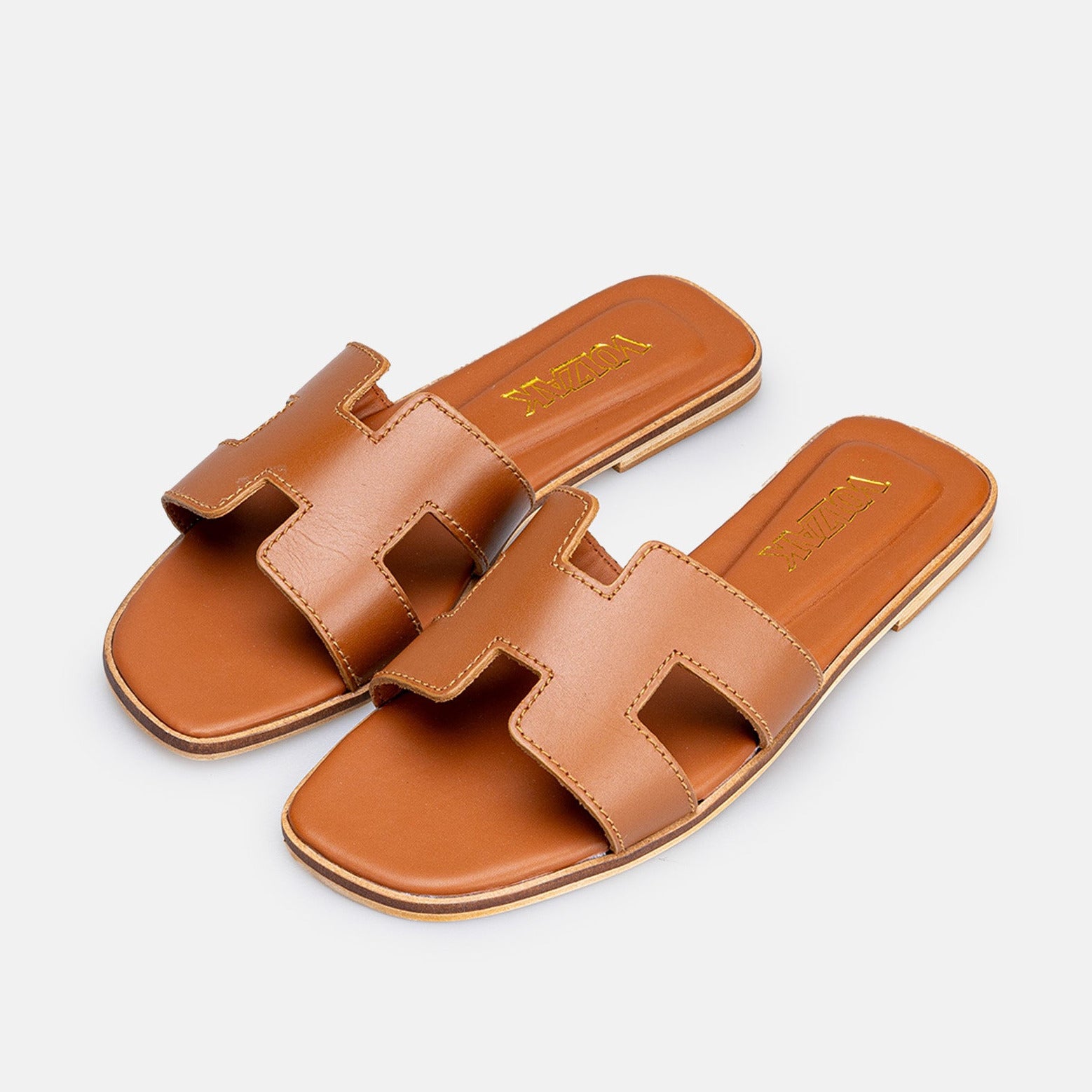 Volzak 900 Sandale en cuir Camel