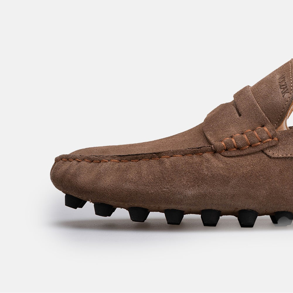 Volzak 2000 Mocassin en daim Taupe