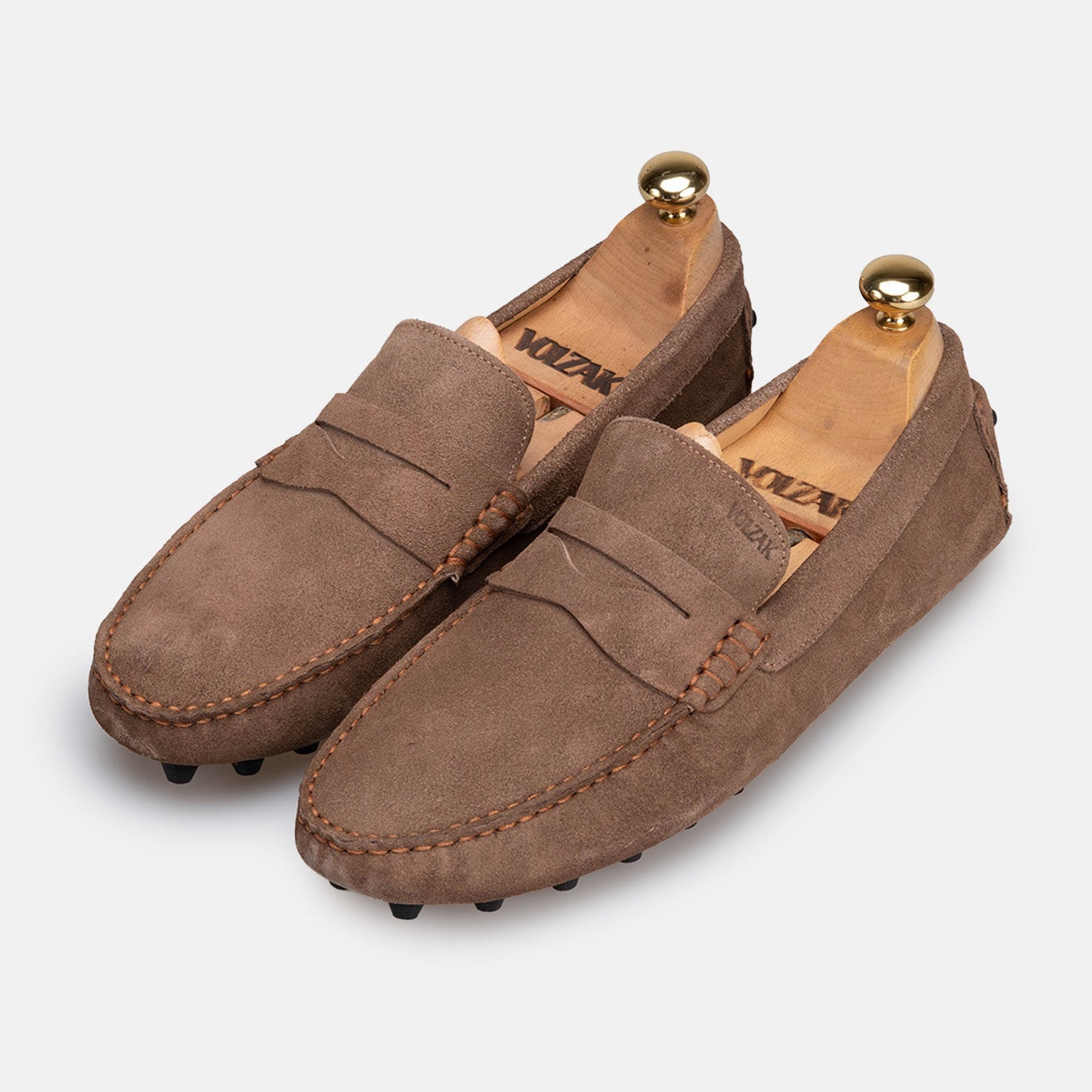 Volzak 2000 Mocassin en daim Taupe