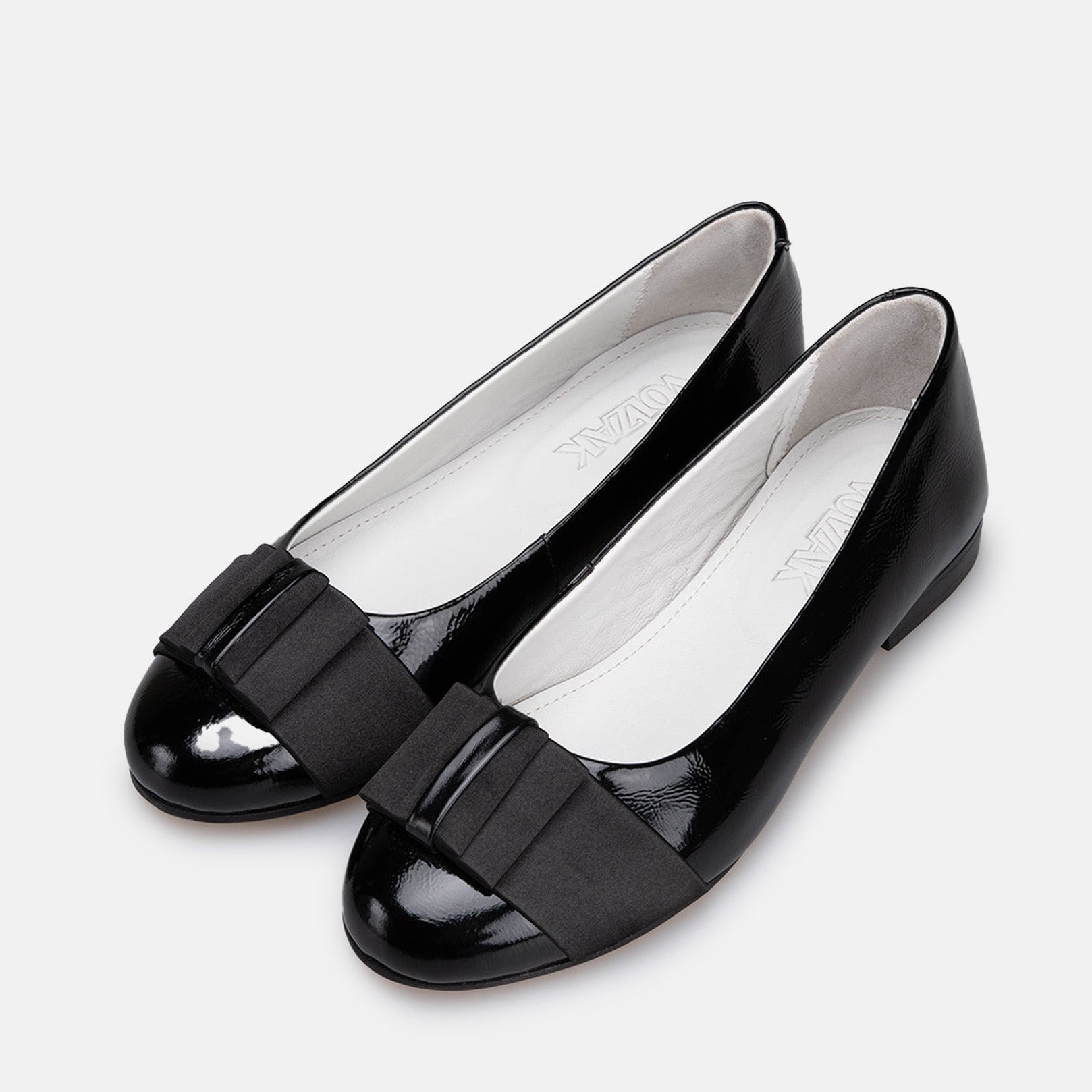 Volzak 077 Black Patent Leather Ballerina