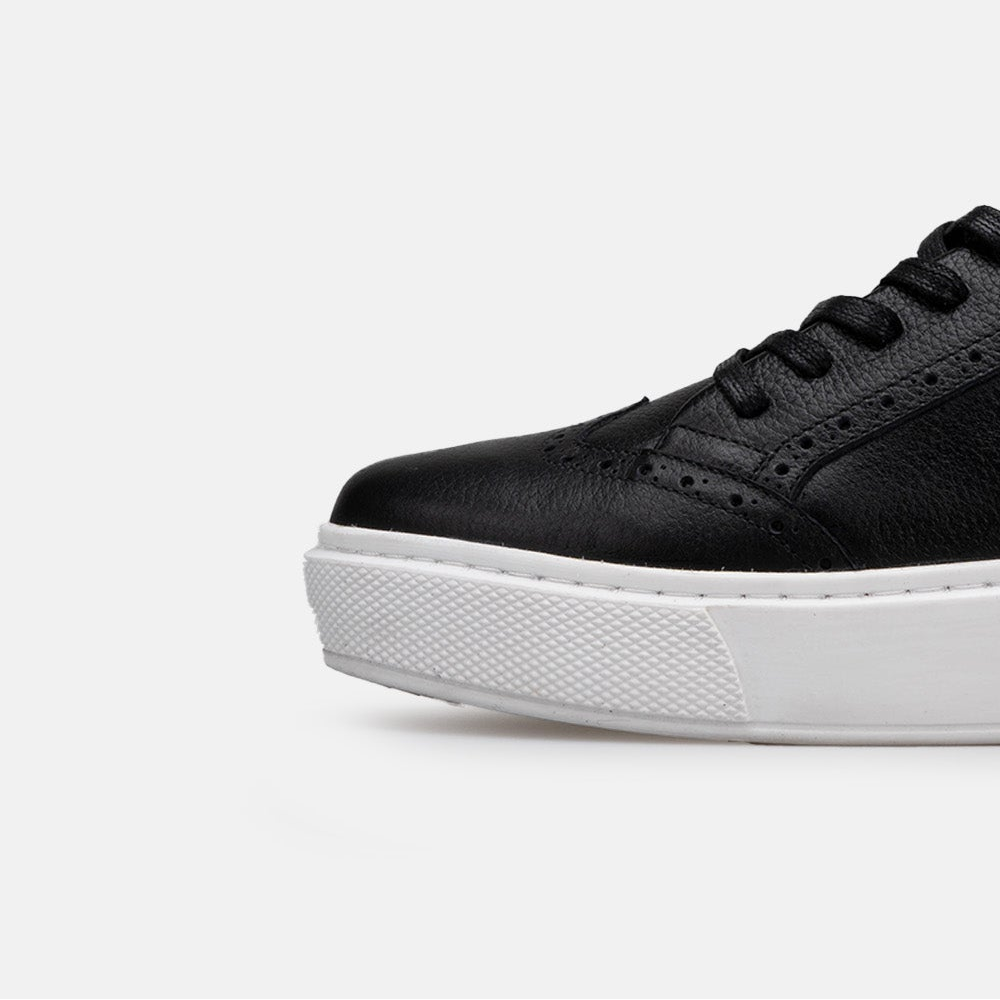 Volzak 777 Basket en cuir Noir
