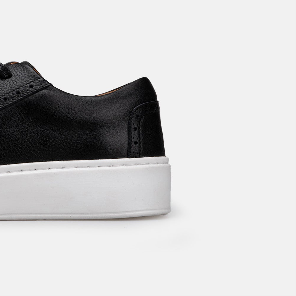 Volzak 777 Basket en cuir Noir