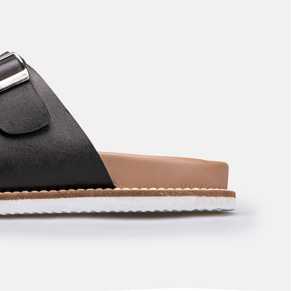 Volzak 360 Sandale en cuir Noir