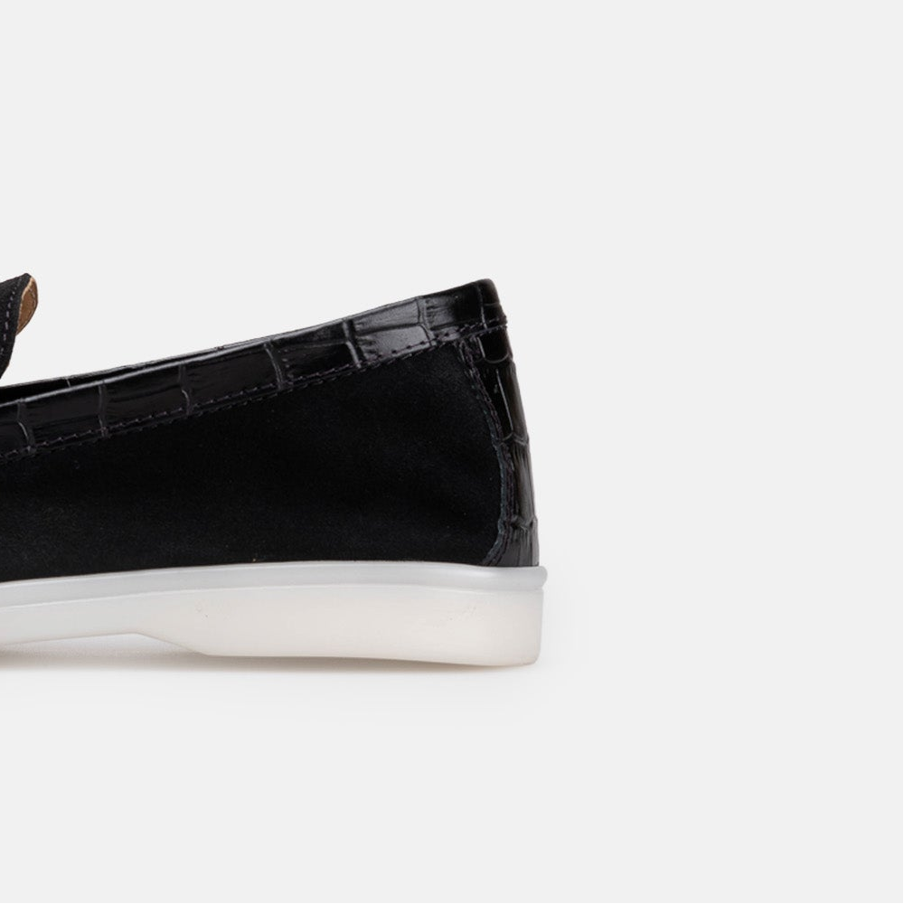 Volzak 32 s mocassin en daim Noir