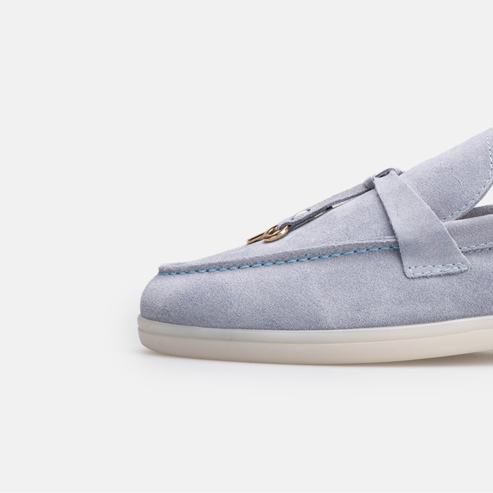 Volzak 32 mocassin en daim Bleu ciel