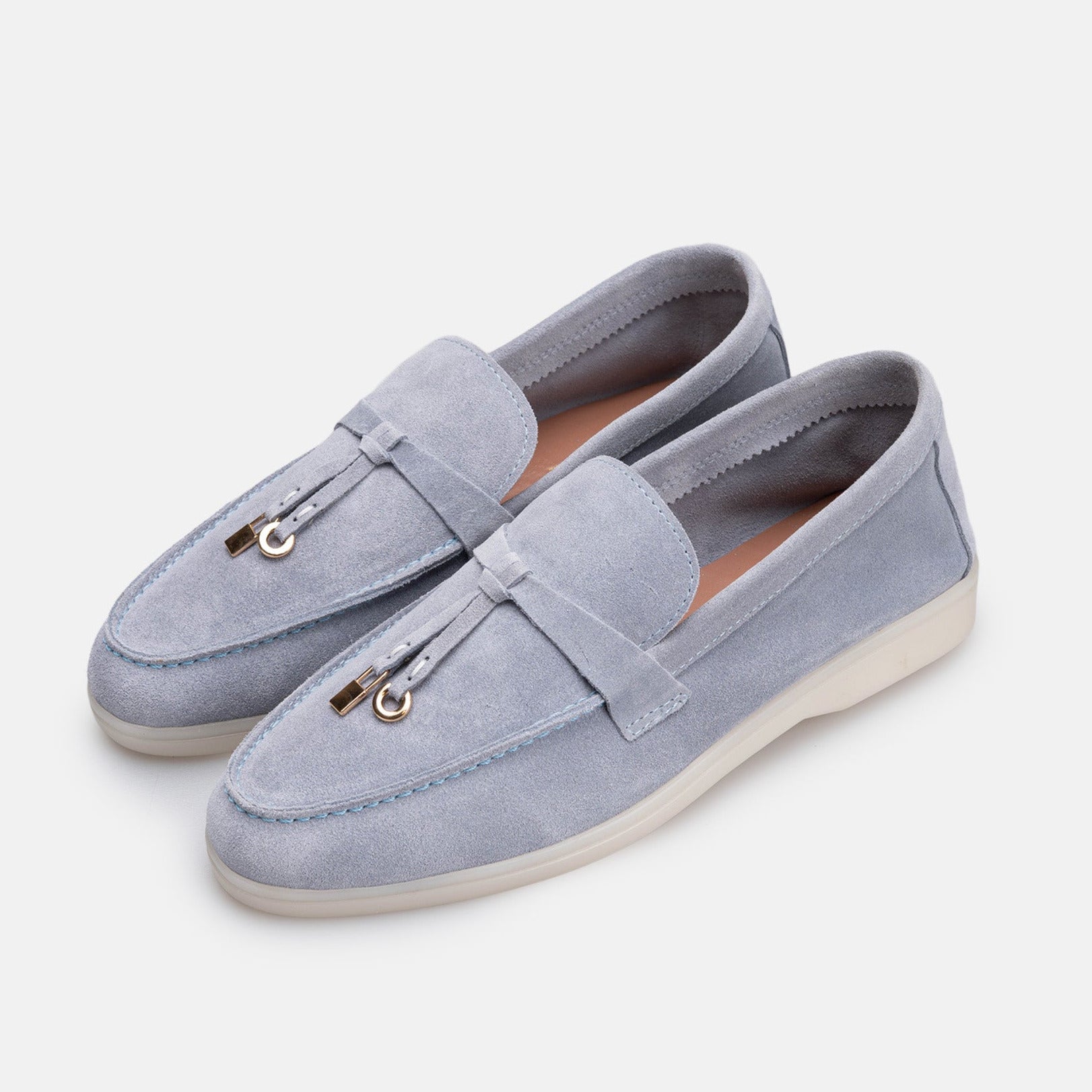 Volzak 32 mocassin en daim Bleu ciel