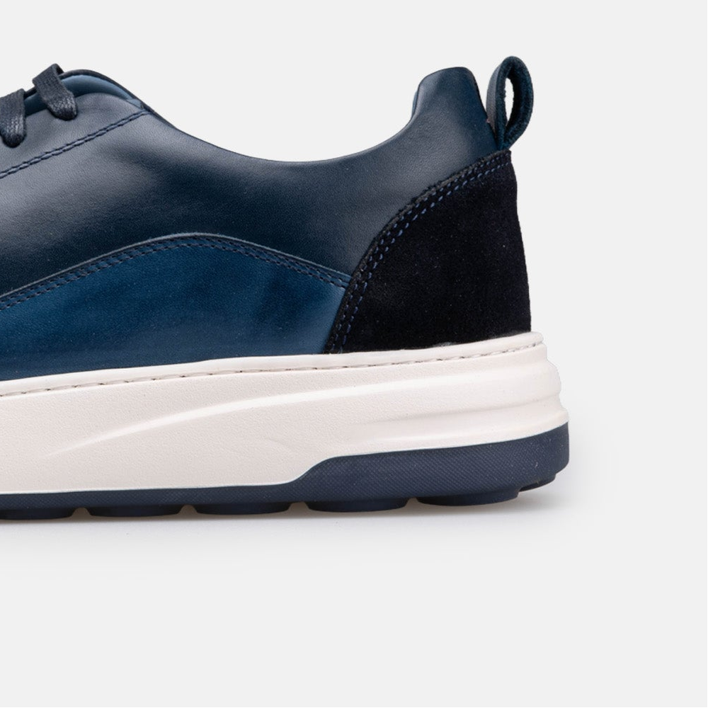 Volzak 6056 basket en cuir Bleu