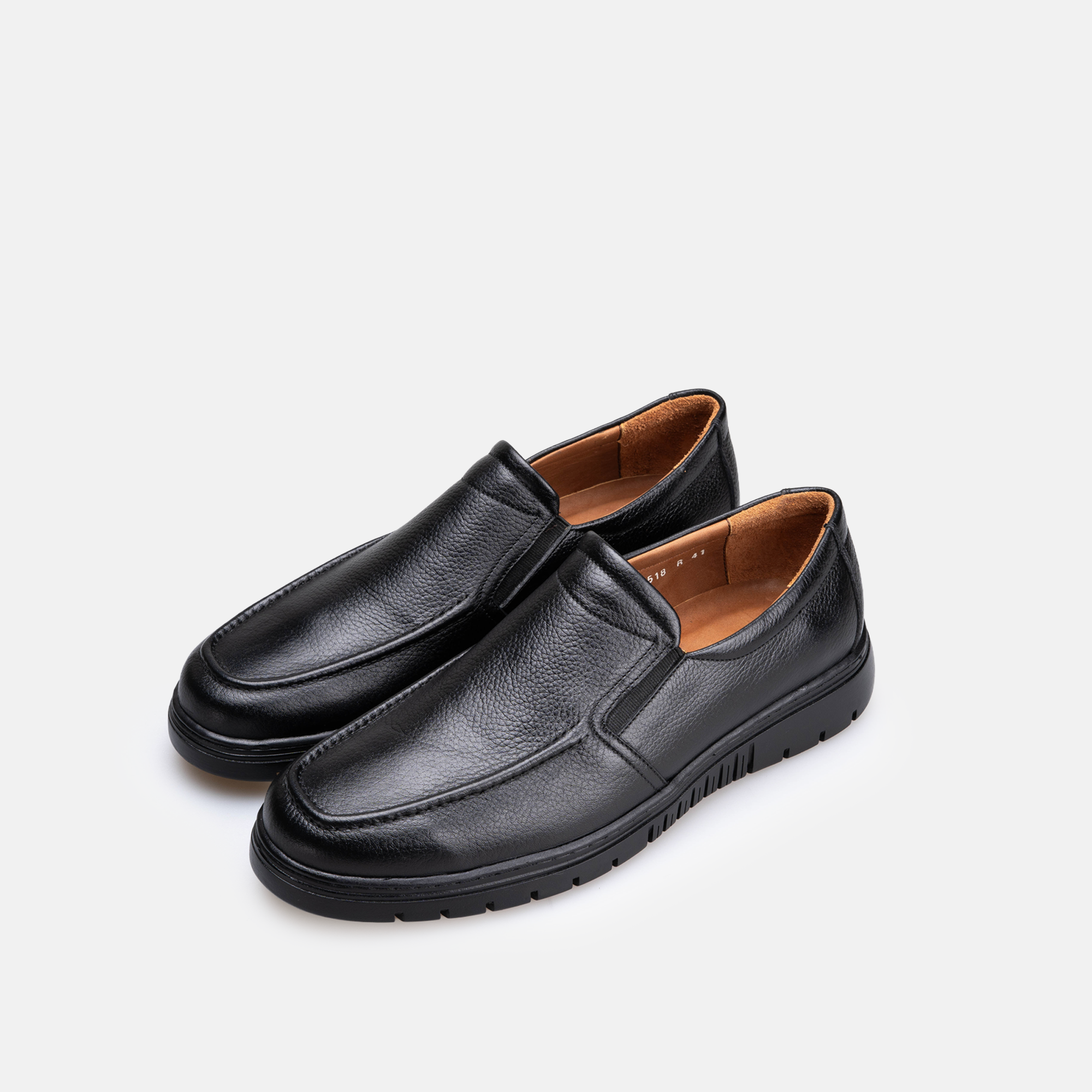 Volzak 5518 chaussure en cuir Noir Grainé