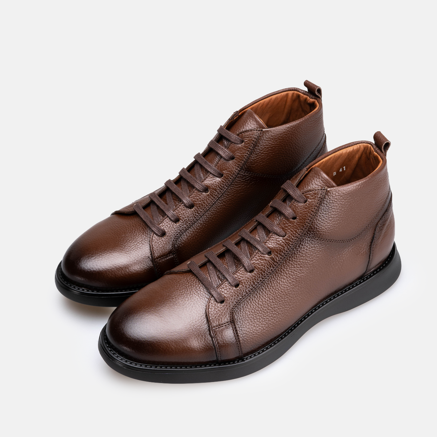 Volzak 5539 Bottine en cuir Marron Grainé