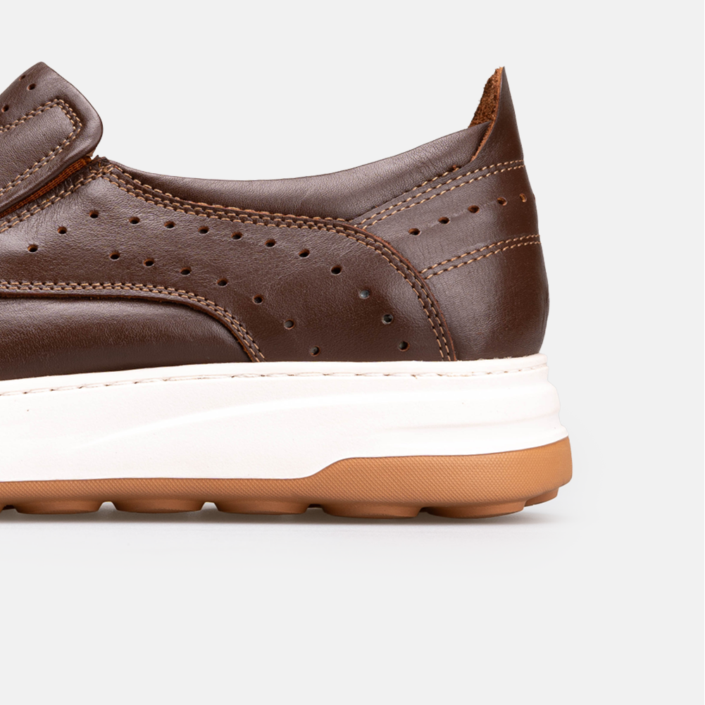 Volzak 3072 basket en cuir Marron