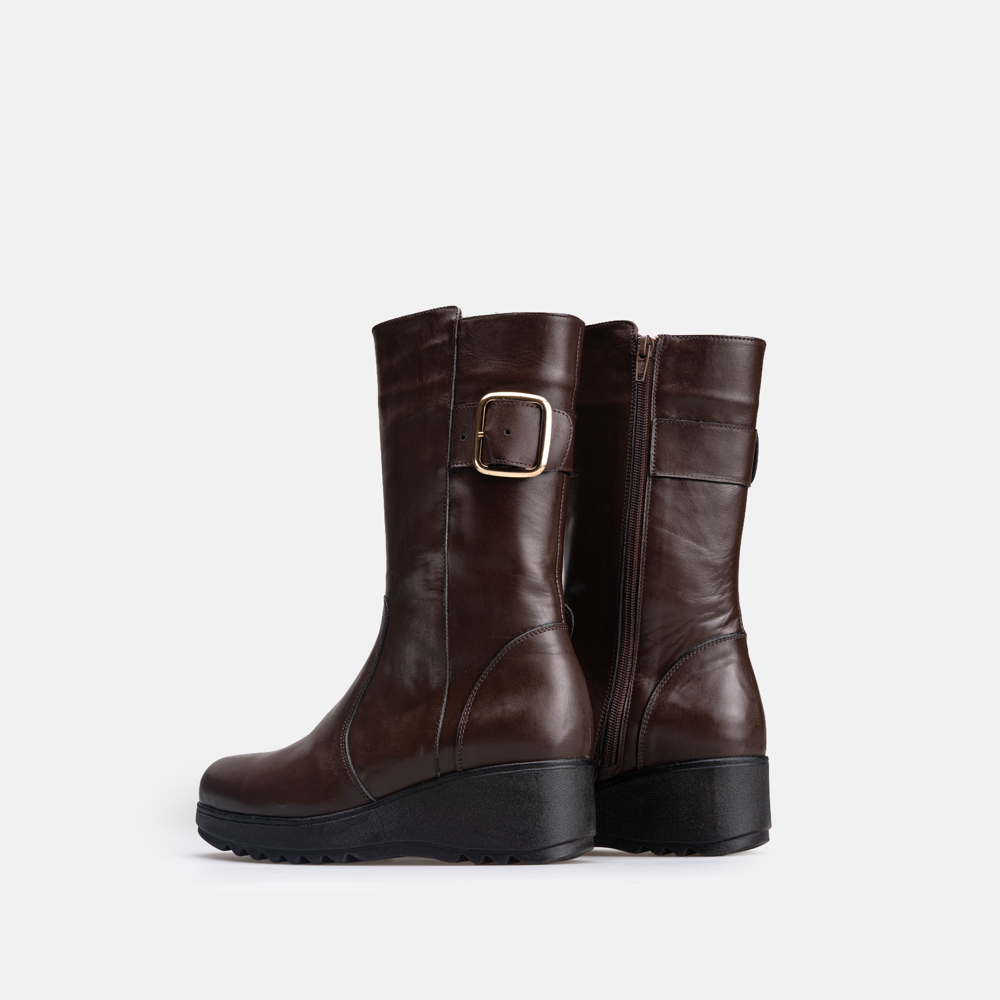 Volzak 4020 Botte genouillère en cuir Marron