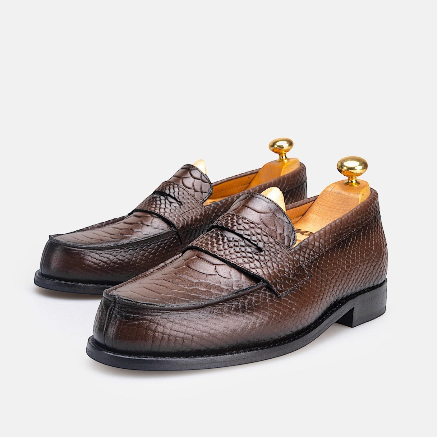 Volzak 5533 chaussure en cuir Marron Croco